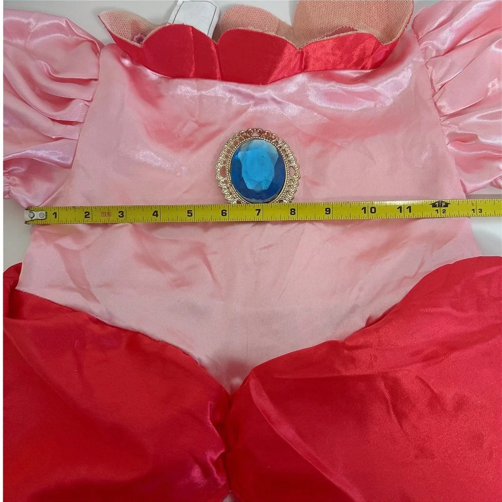Rubies Princess Peach Costume Dress Girls Small 4-6 Pink Super Mario‎ Nintendo